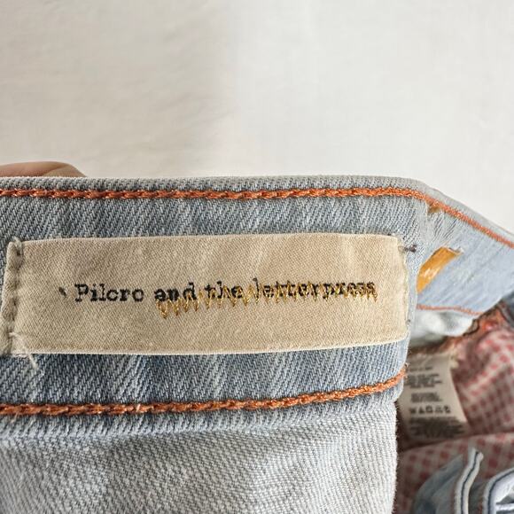 PILCRO‎ Anthropologie Women 29 Stet Fit Cigarette Light Grunge Straight Jeans - Picture 5 of 14